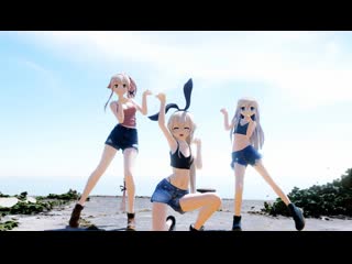 【mmd艦これ】由良・ゆーちゃん・島風でpaya♥paya niconico video sm40484836