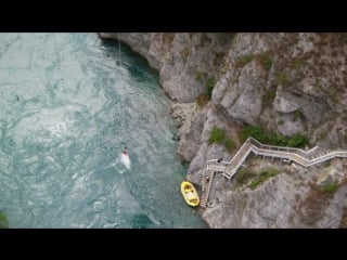 Porn bungy jumping with cliff jump shenanigans! play on in new zealand!