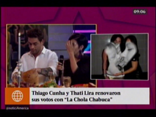 Thiago y thati lira renovaron sus votos con la chola chabuca