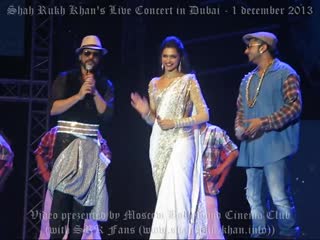 Srk @iamsrk live concert in dubai with madhuri amp; deepika 1 december 2013 (part 4)