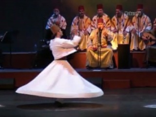 Sufi mevlana rumi's whirling derwishes of damascus in amsterdam