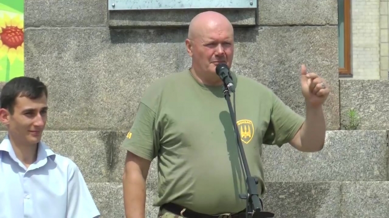 Виступ другого командира батальйону донбас підполковника анатолія віногродського на віче в кропивницькому