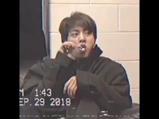 When seokjin was brushing his teeth but he was moving his head instead of the toothbrush, namjoon imitated him and cutely laughe