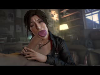 Brunette woman giving blowjob sucking 3d game hentai r34