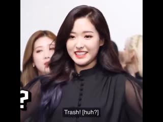 When they asked what yves had in her bag and hyejoo deadass answered
