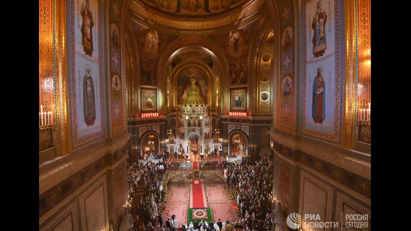 Пасхальное богослужение в храме христа спасителя