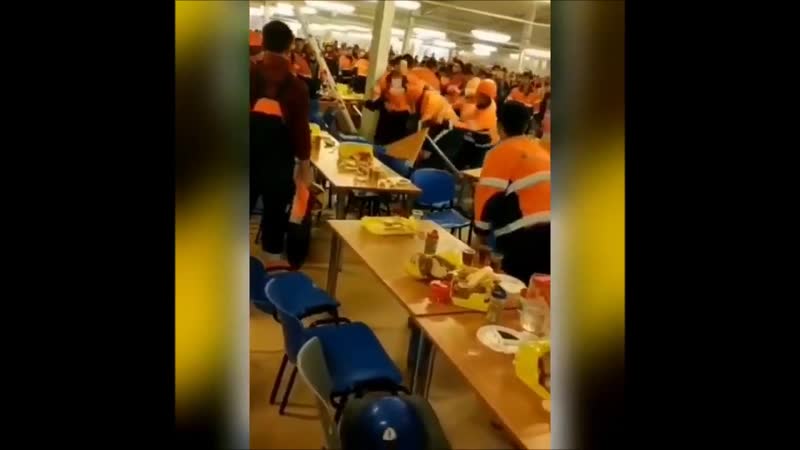 Массовая драка узбеков с казахами на стройке в амурской области {23 09 2019}