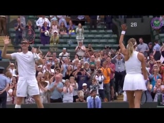 Pushed all the way @jamie murray and @vika7 come back from a set down to seal their spot in the wimbledon mixed doubles s