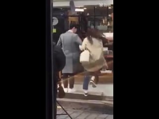 160303 krystal&lay filming 'unexpected love'