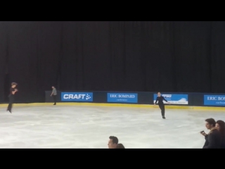 Denis ten (kaz) fs practice; 2015 trophee eric bompard; bordeaux, france; 12 11 15