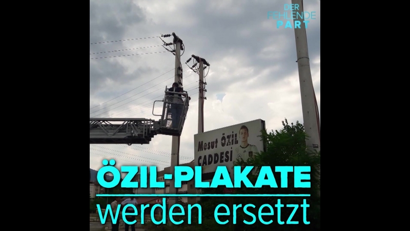 Özil plakate in türkei ersetzt durch bild mit erdogan