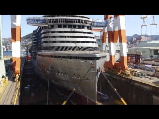 Aidaprima cruise ship construction christening in 4k by mk timelapse