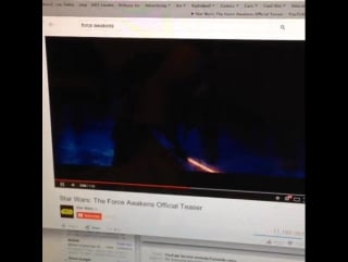 Fanboy's overreaction at starwars forceawakens trailer claymore lightsaber omggggg