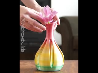 Rainbow flower vase