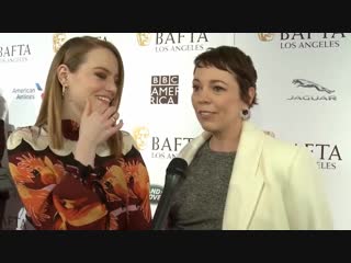 Emma stone and olivia colman on filming the favourite