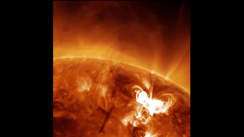 Солнечная вспышка крупным планом