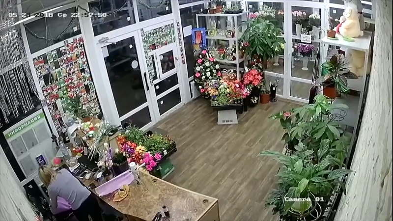 Онанист из твери попал на камеру, установленную в магазине цветов