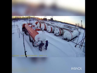 The explosion of the tank with gas because of the stupidity of two workers