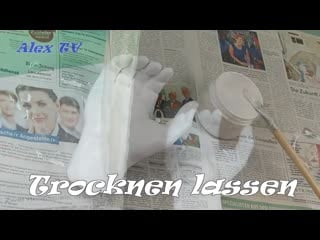 Basteln idee aus gips zum selber machen