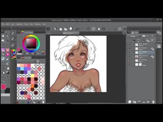 Lily quickie commission (drawing + inking + coloring) process