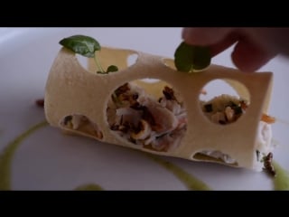 How to make crab salad with cucumber gazpacho puffed wild rice