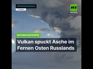 Vulkan spuckt asche im fernen osten russlands