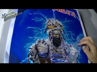 Iron maiden and derek riggs tribute eddie 3d painting on canvas