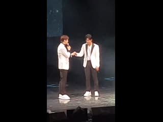 Way they hold each other hands while changmin saying saranghae’ so shyly sweetly to yunho! cm doesnt say i love you’ ofte