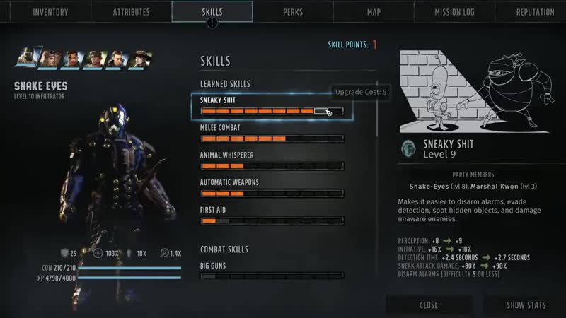 Wasteland 3 скрытность