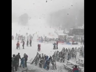 Heavy snowfall in thredbo, new south wales, australia today video susie diver