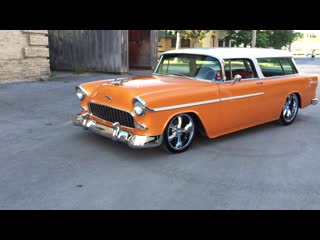 This 1955 chevy nomad fuses stance and style