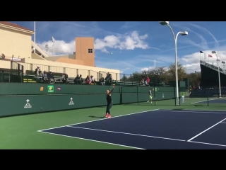 Vika at practice #bnpparibasopen