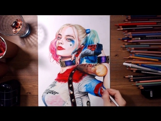 Porn squad harley quinn (margot robbie) speed drawing