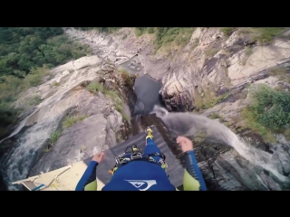 Laso schallers insane 59 meter cliff jump!