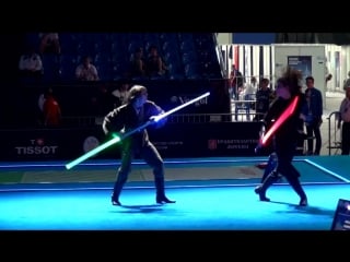 Star wars duel on fencing world championships