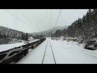 Train drivers view rain and snow from bergen to myrdal 0002