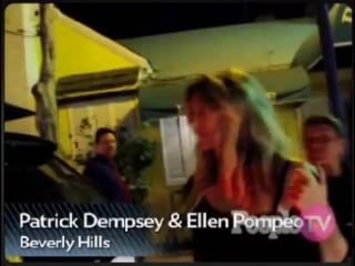 Friendly dempeo kiss! ellen pompeo and patrick dempsey dine together at dan tanas (july 13th 2011)