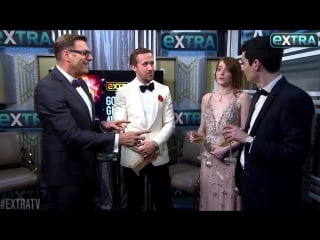 Ryan gosling, emma stone damien chazelle on la la lands golden globes wins