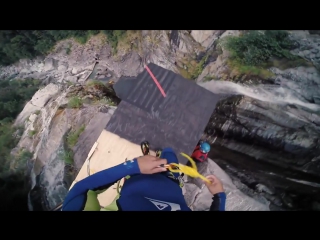 Laso schallers insane 59 meter cliff jump!