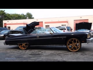 75 chevrolet caprice convertible on all gold savini sv53 26s by ride kreations