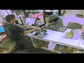 Courageous worker stops armed robbery by stealing gun from bad guy