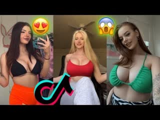 Tiktok busty babes big boobs compilation 100 smack transition outfit challenge