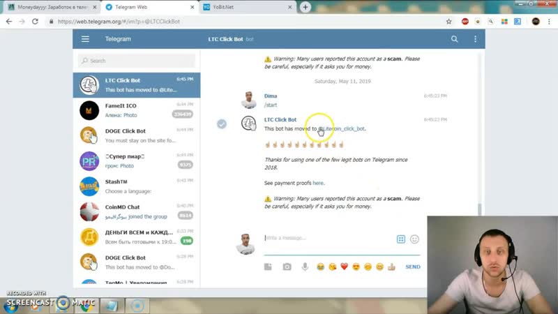 [как зарабатывать деньги в интернете] 🔴как заработать криптовалюту в телеграмме? (телеграмм боты с выводом криптовалюты)