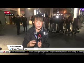 Organisers declare end to thai protests after police fire water cannon in bangkok {}