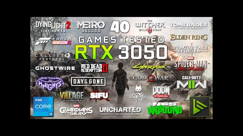 Rtx 3050 test in 40 games in 2023