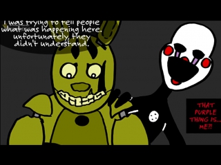 Спрингтрап и игровой автомат fnaf 3 комикс #1