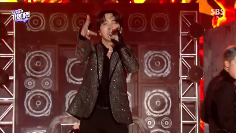 181225 bts no more dream + молодые + fire + dna + idol @ 2018 sbs gayo daejun