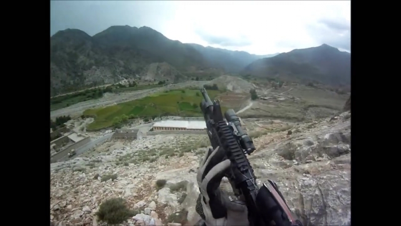 U s soldier survives taliban machine gun fire during firefight