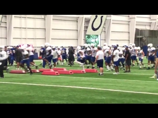 #colts 3 day mandatory minicamp underway indoors with thundershowers coming through