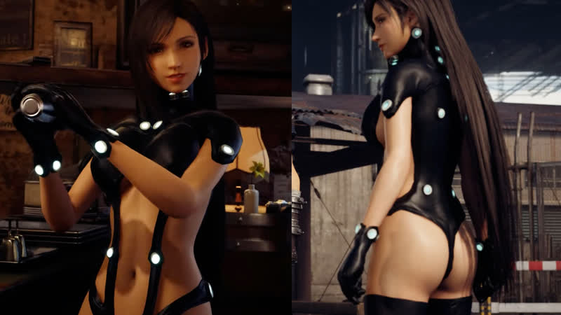 Тифа локхарт в эротическом костюме ганц, эротический мод для игры final fantasy vii / tifa lockhart gantz suit (секси латекс mod